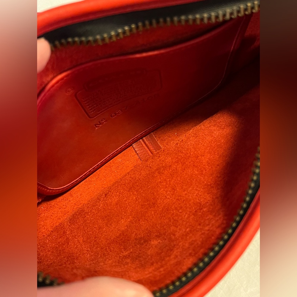 Coach Vintage 4106 Red Leather Women's Bag/Clutch, detachable straps - Picture 5 of 10